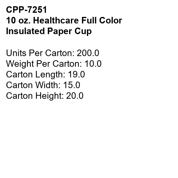 10 oz. Healthcare Full Color Insulated Paper Cup 5