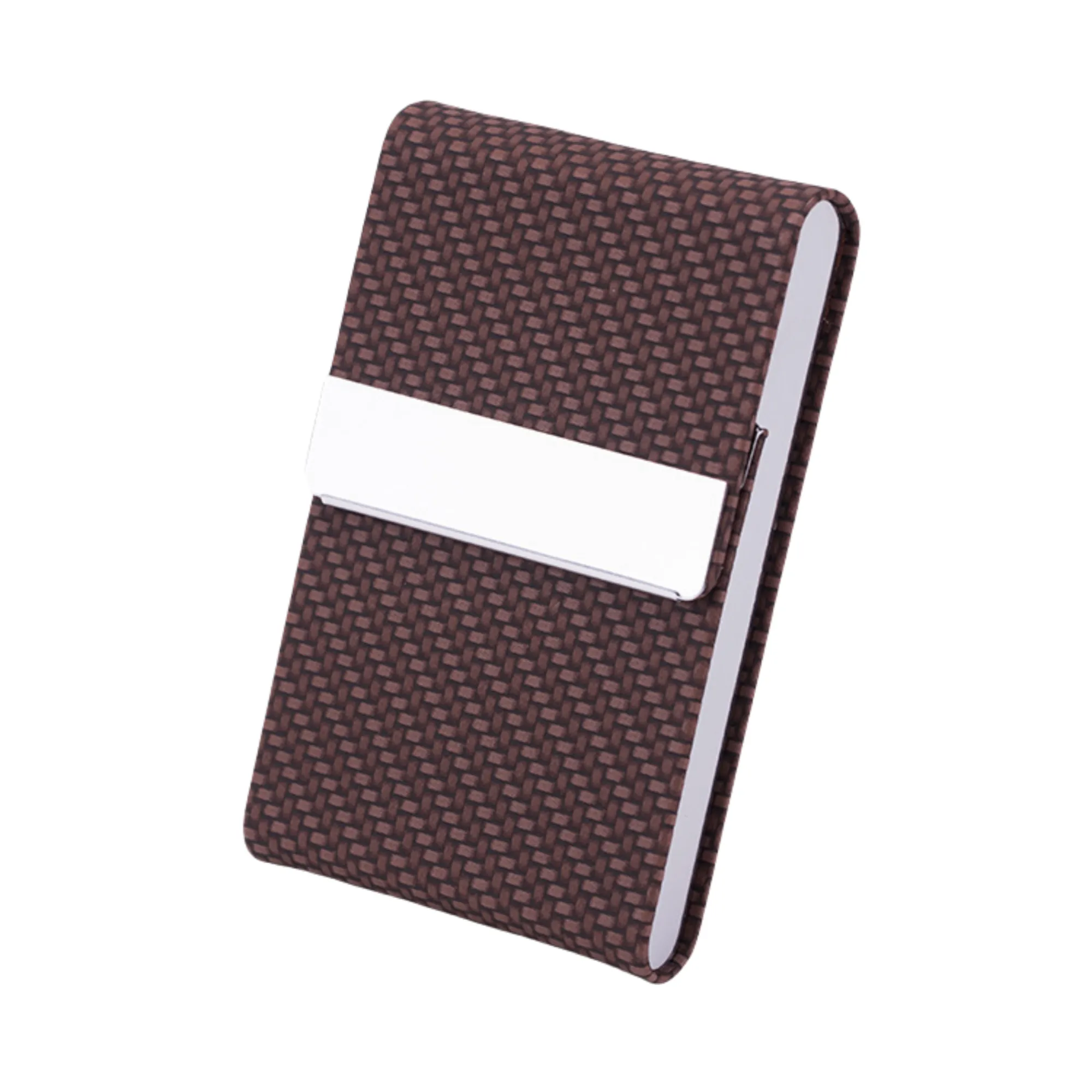 Stainless Steel PU Leather Card Case With Magnetic Closure 15