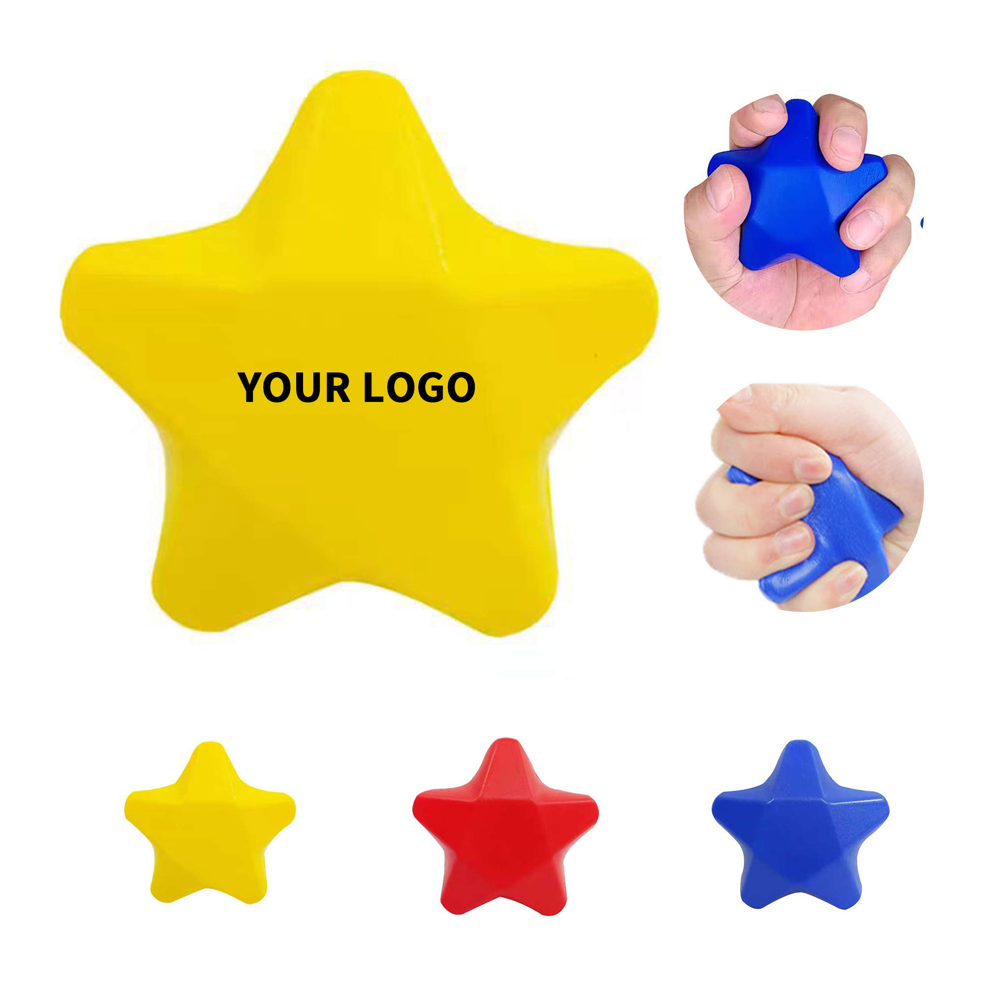Star Shape Stress Relief Ball 3" Length X 3" Width X 1.3" Height 5
