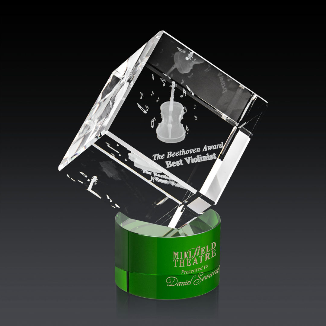 Burrill 3D Award on Marvel Base - Green 4