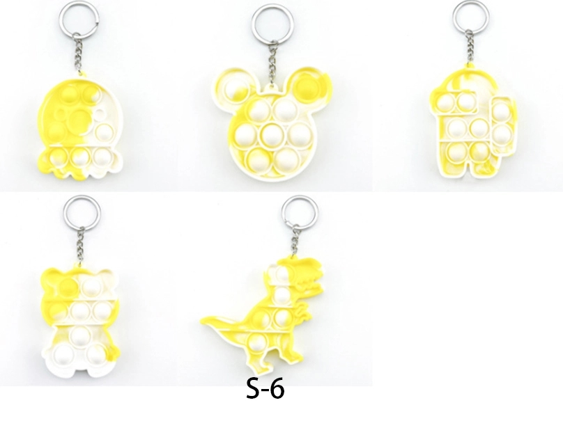 Stress Relief Fidget Silicone Flipping keychain 15
