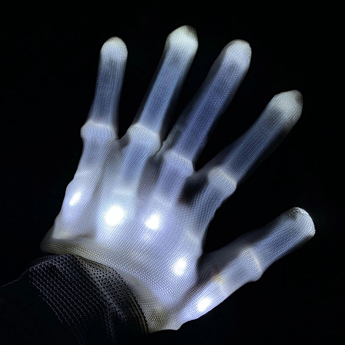 LED Gloves 12 Color Flashing Finger Light Up 3