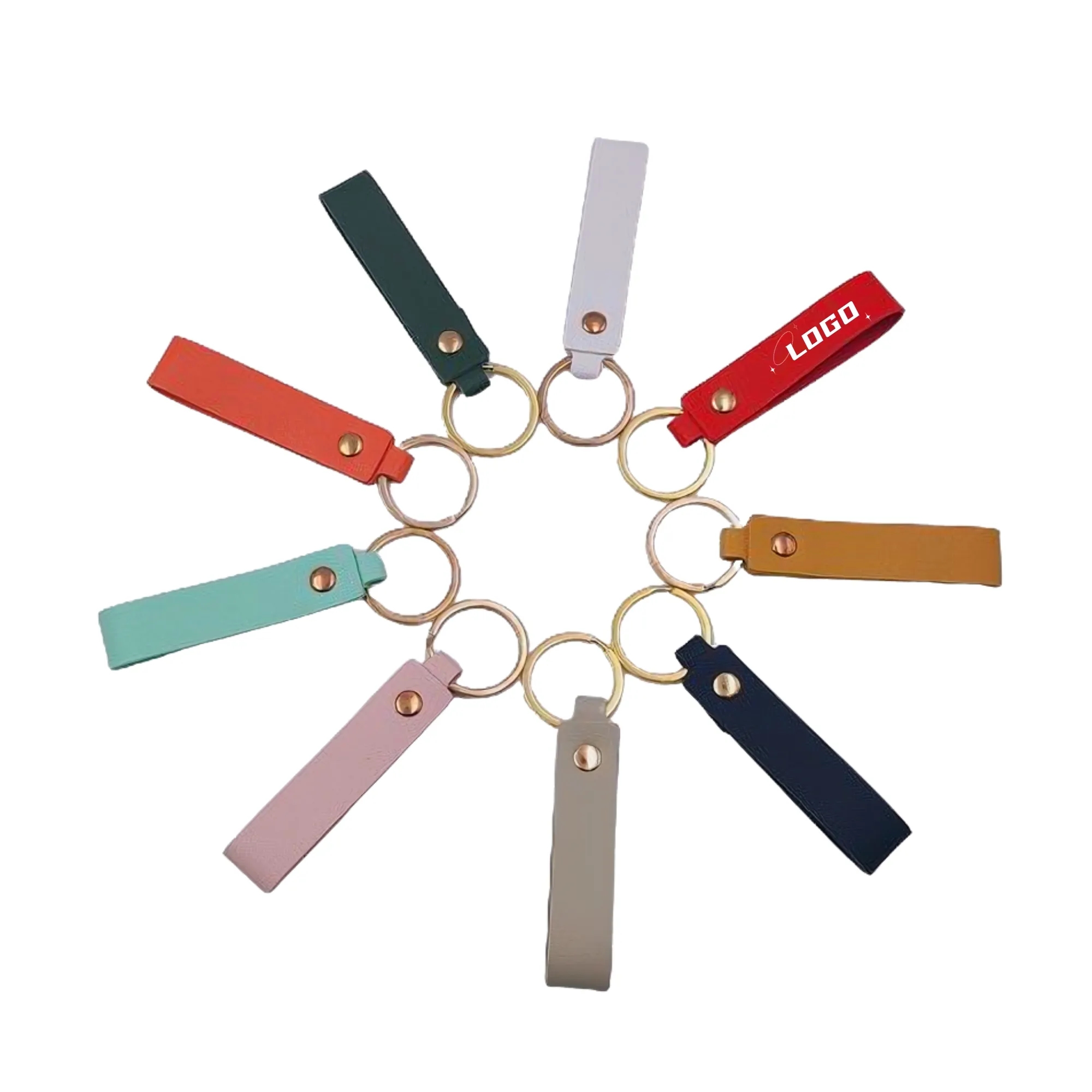 Colorful Leather Key Chain
