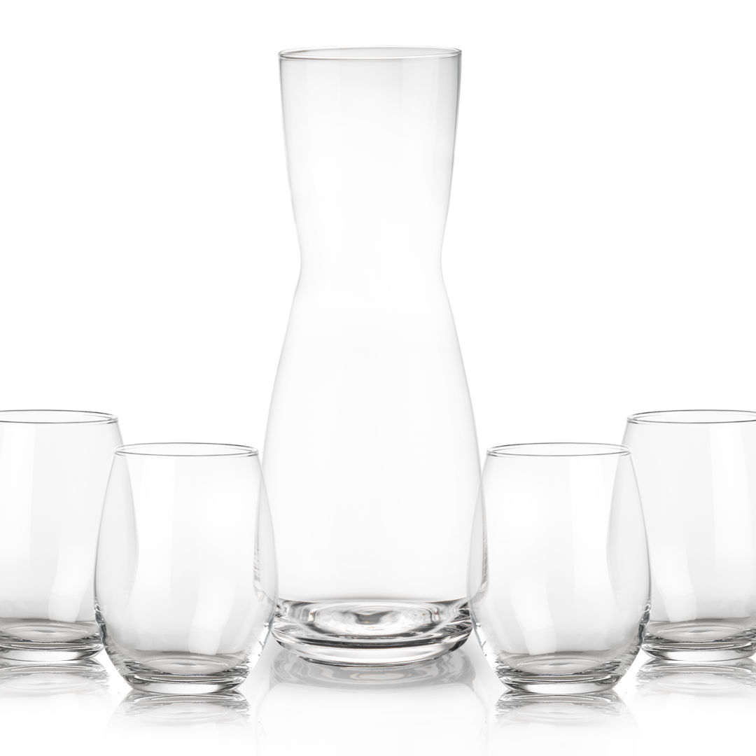 Mason Carafe & Stanford Stemless Wine 6