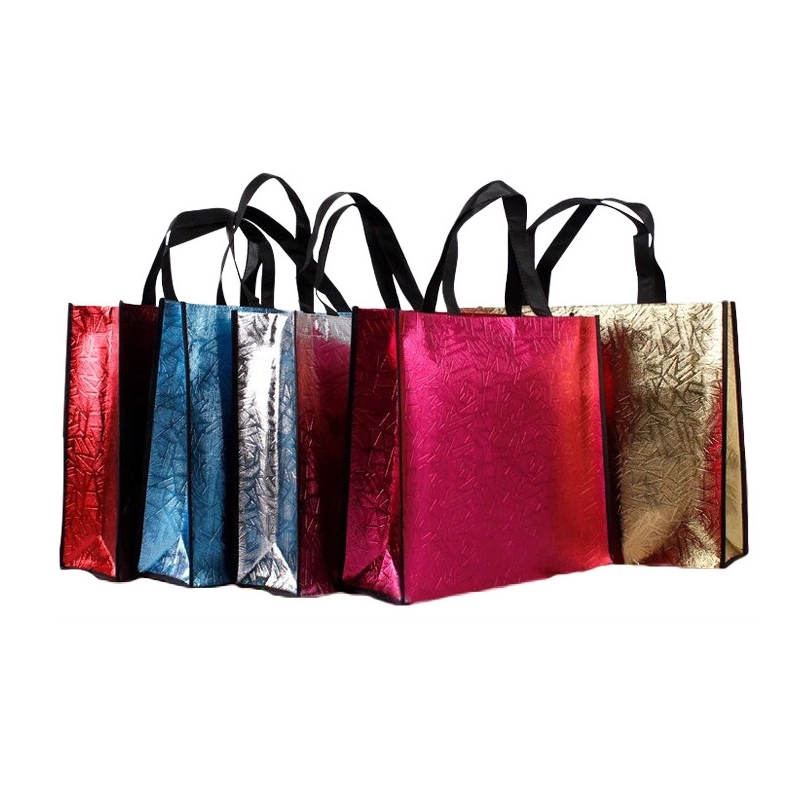 Custom Promo Laser Coated Non-Woven Shopping Gift Tote Bag 4