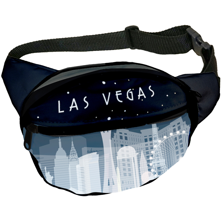 Fashion Full Color Black Panel Fanny Pack 15