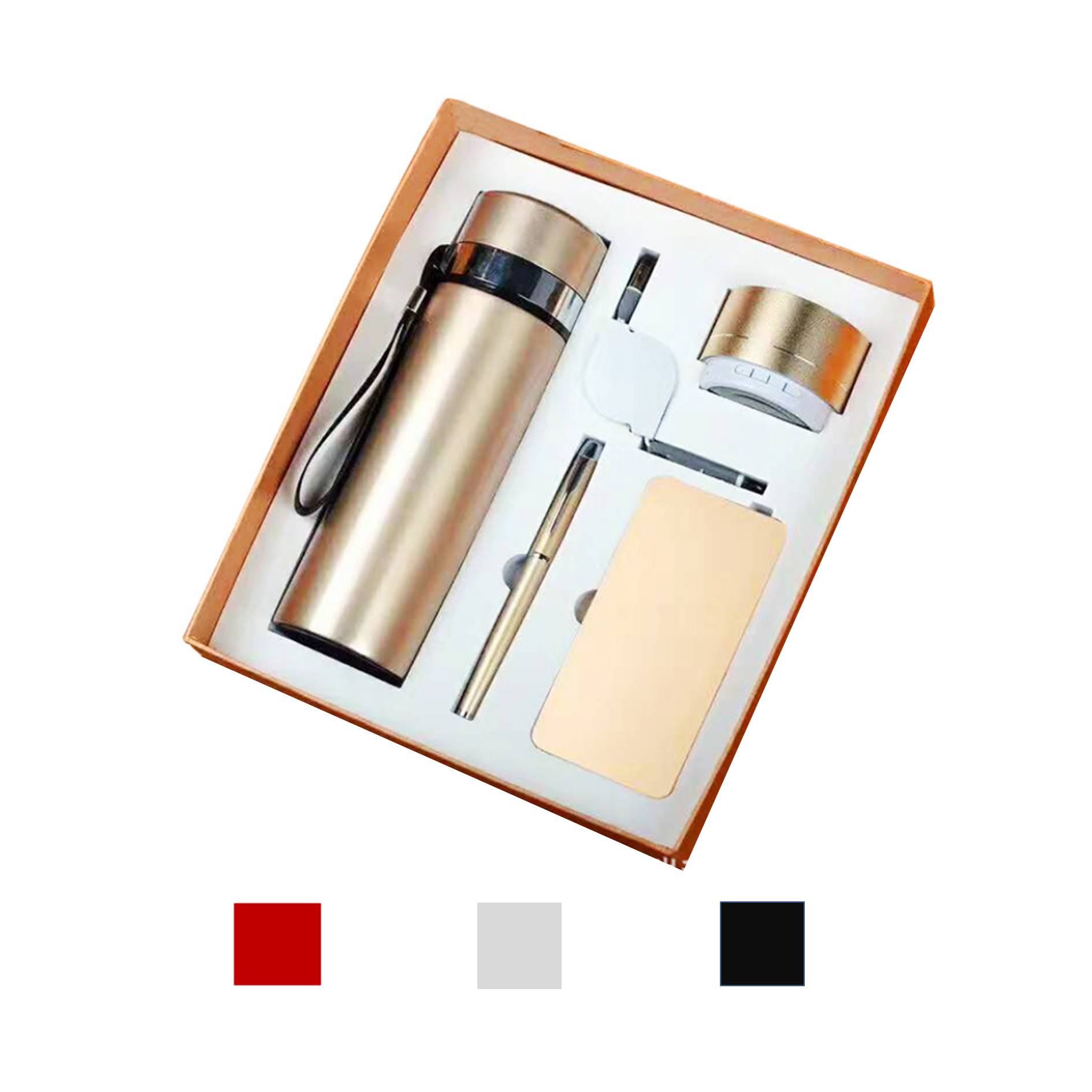 Business Set Speaker Tumbler Pen Power Bank With Usb Cable 2