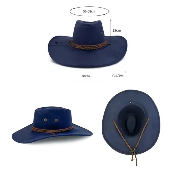 Suede Cowboy Hat - Premium Quality Western Headwear 9