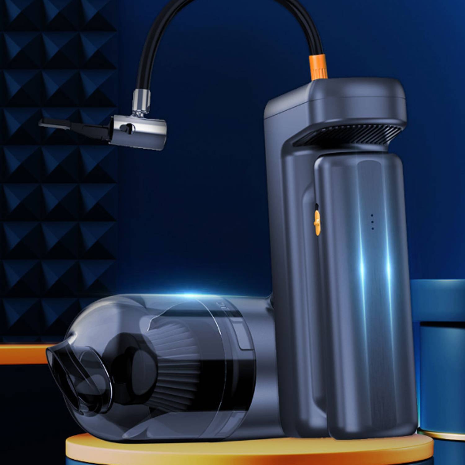 Foldable Mini Cordless Vacuum Cleaner W/ Flashlights 6