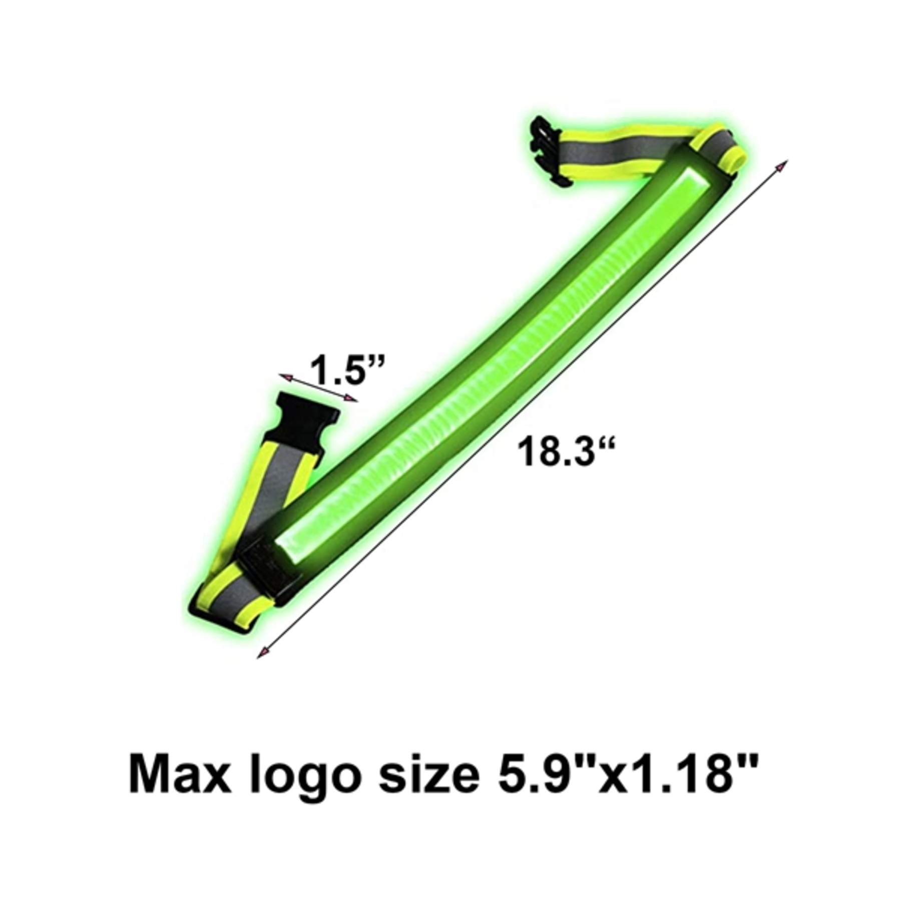 LED Reflective Belt USB Rechargeable Glowing Waistband
1
