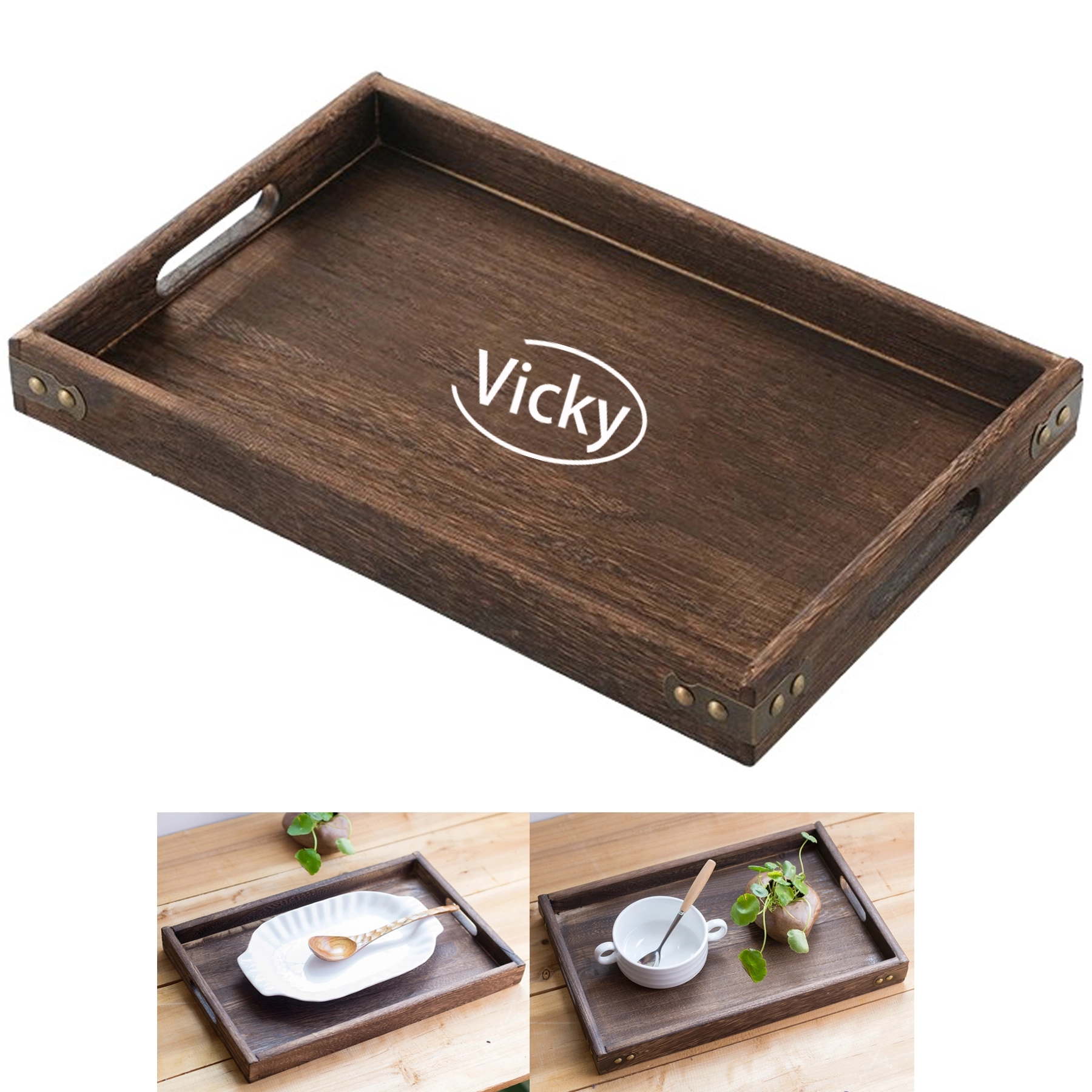 Natural Wooden Tray 4