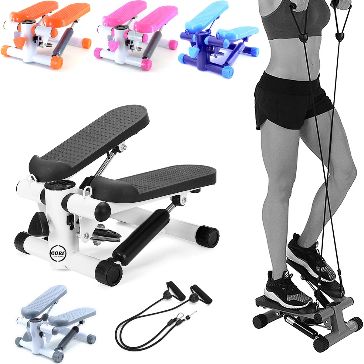 Stair Stepper Exercise Equipment With Resistance Bands 4