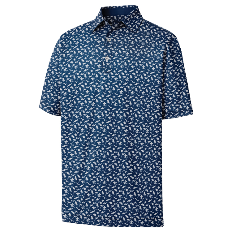 FootJoy Beach Print Lisle- Athletic Fit Polo 5