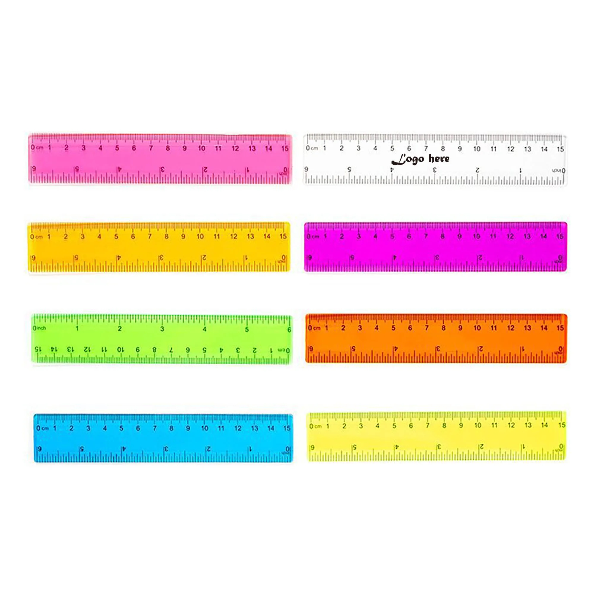6-Inch Colored Transparent Ruler 3