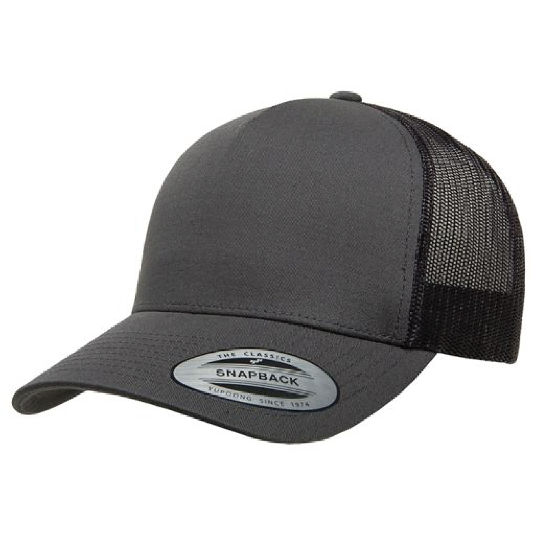 Yupoong 6506 YP Classics Five-Panel Retro Trucker Hat with Leatherette Patches or Embroidery 33