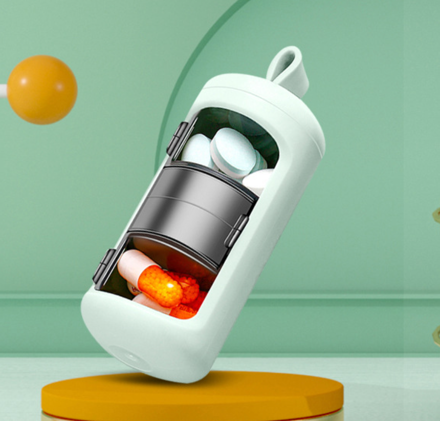 3 Compartment Sliding Travel Pill Case 10