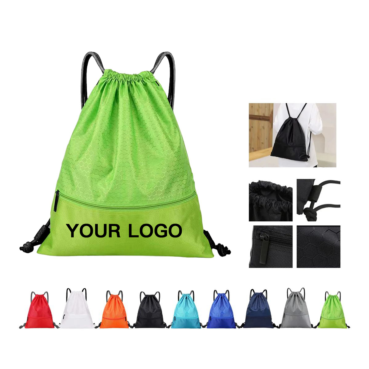 Oxford Drawstring Bag with Spacious Interior Design 8