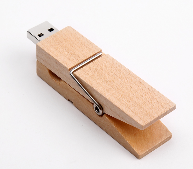 Clothespin Clip Style USB Flash Drive 4