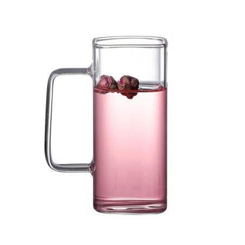 Custom 12.5 OZ  Square  Wine Glass Cups with Handle 4