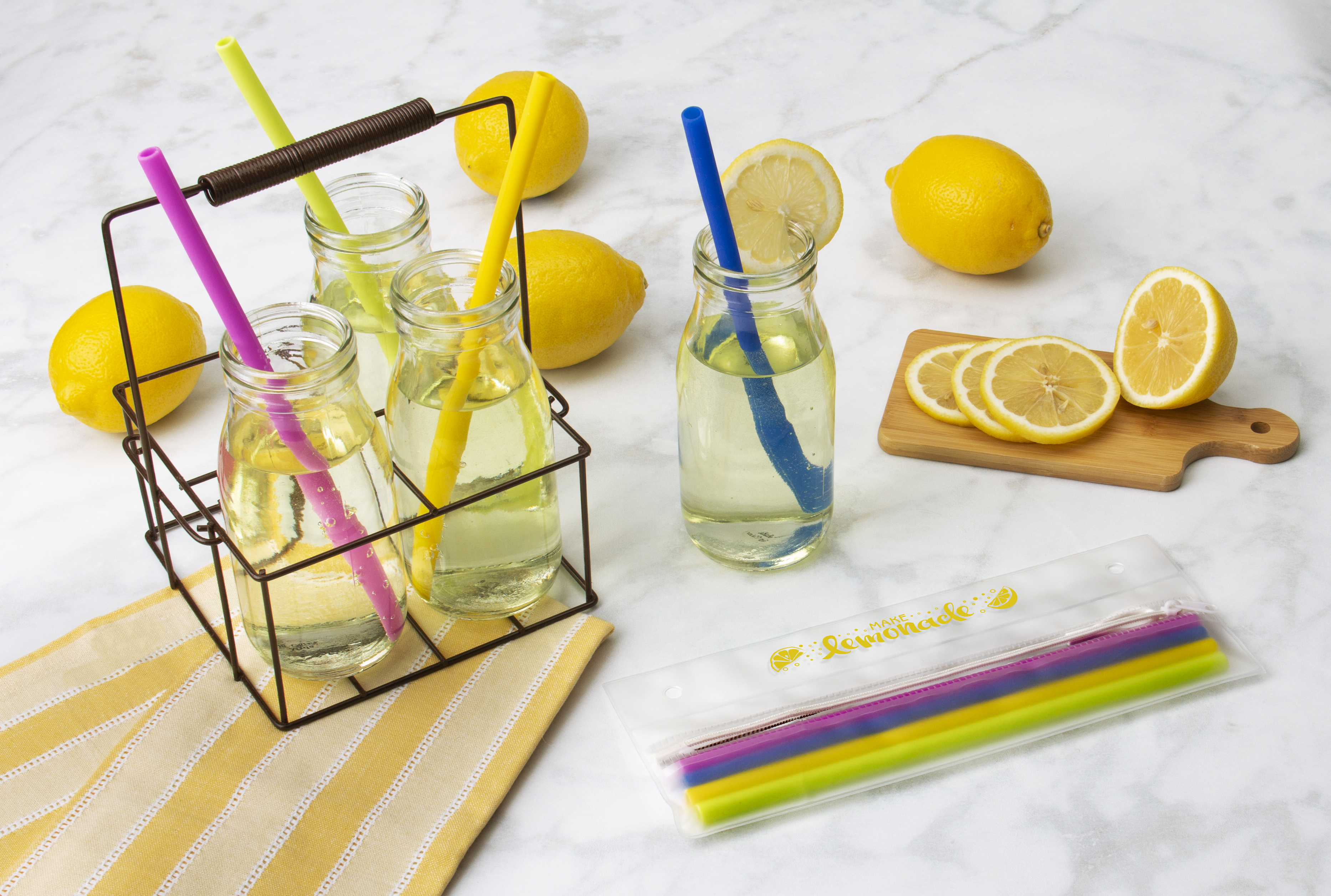 Reusable Silicone Straw Set 5