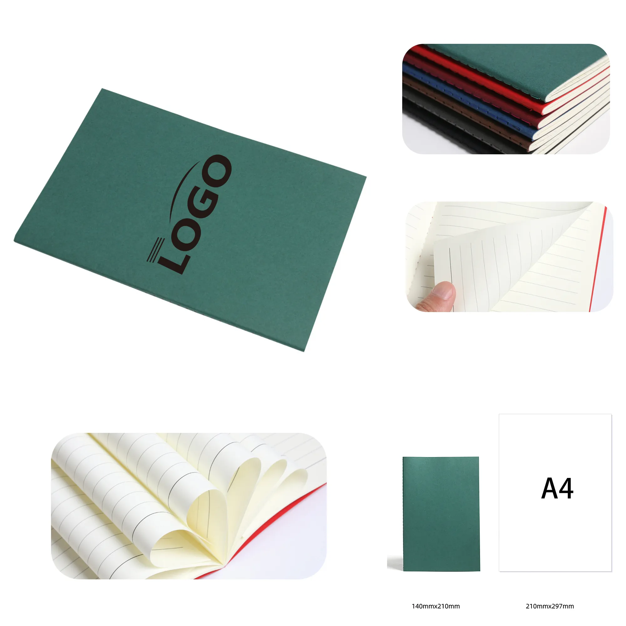 A5 Rainbow Kraft Cover Notebook