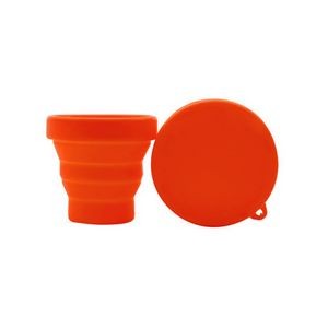 170ml Silicone Collapsible Cup With Sturdy Flat Lid 10
