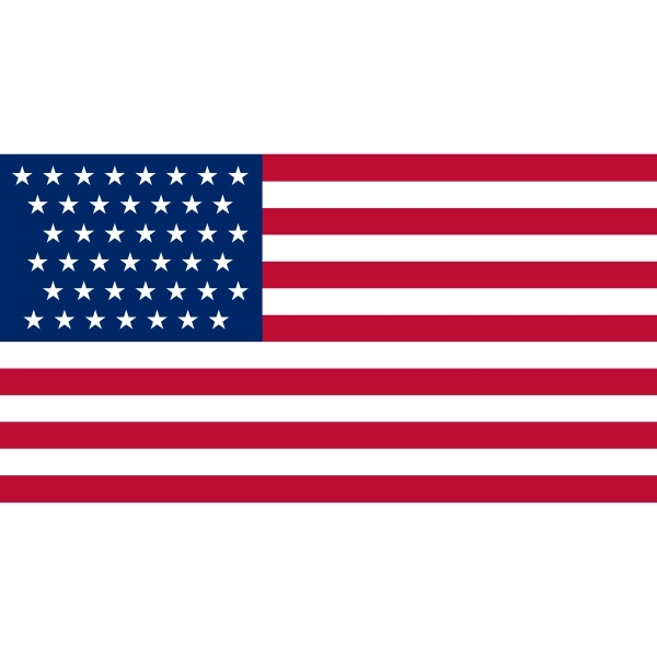 Historical US 43 Stars Flag 2