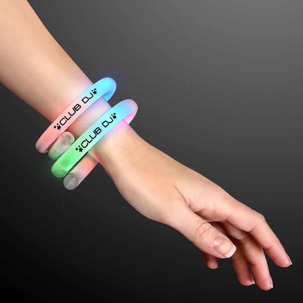 LED Light Up Flash Tube Bracelets - Single Colors 22