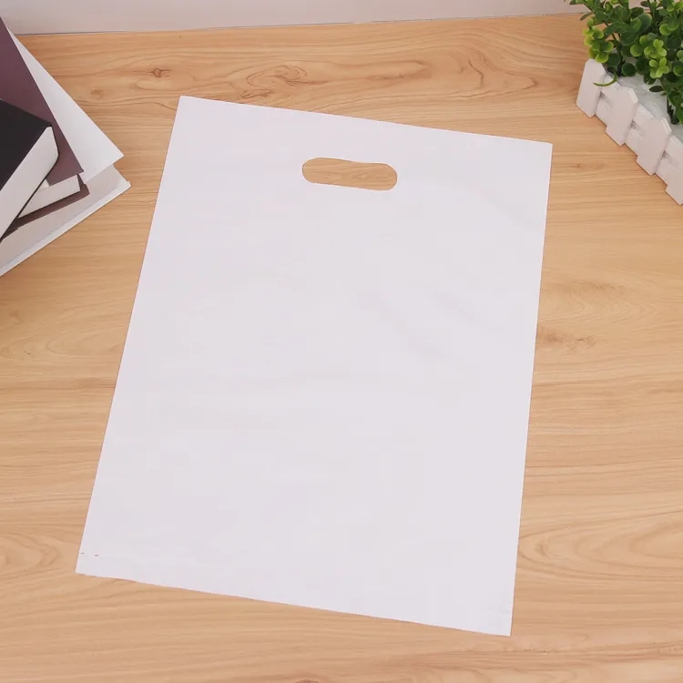 Frosted Plastic Die Cut Bag - Flexo Ink 10