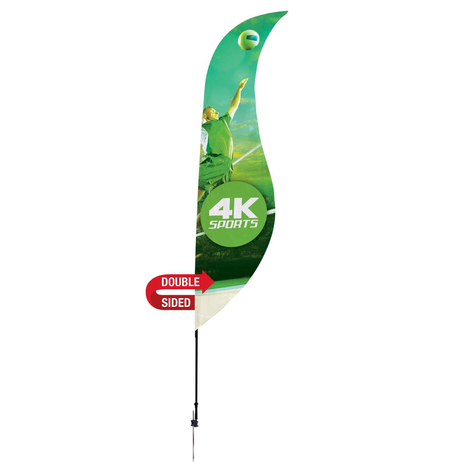 13' Streamline Sabre Sail Sign Kit (Double-Sided with Ground Spike) 2