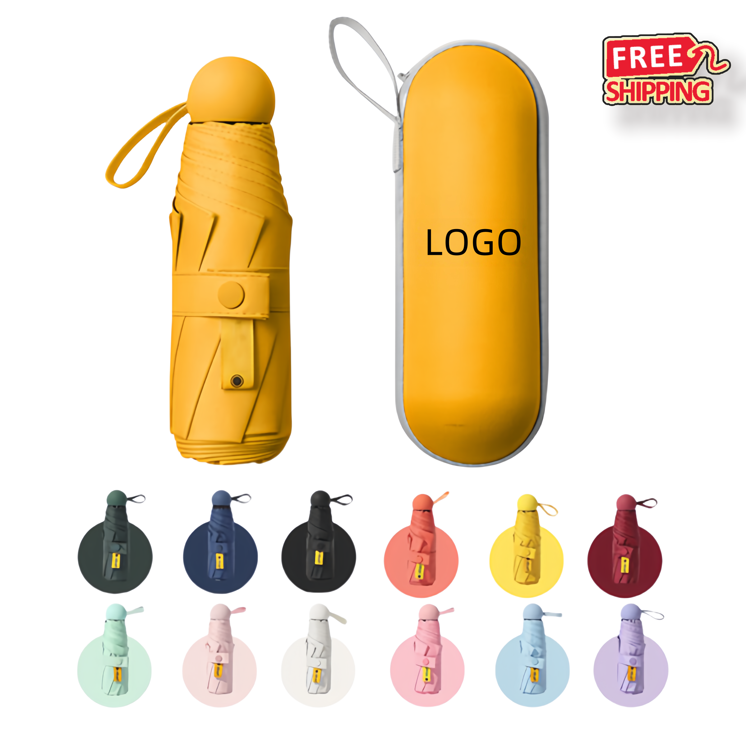 Wholesale Windproof Compact Umbrellas Bulk Custom Logo Promotional Gifts 2