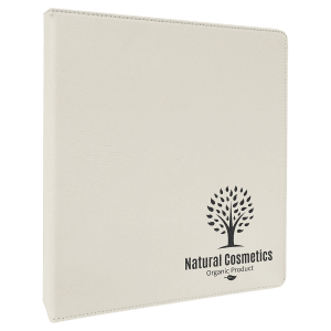 10 1/2" X 11 1/2" Laserable Leatherette 3 Ring Binder With 1" Slant D Rings 1