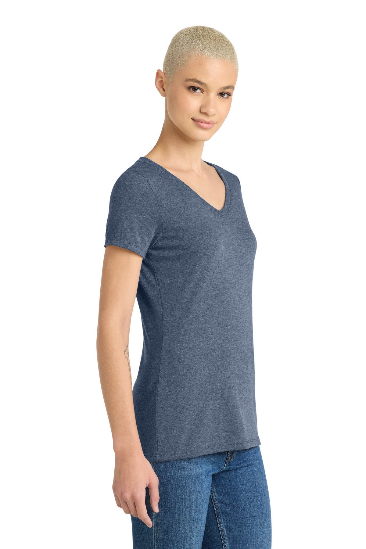 District Women's Perfect Tri V-Neck Tee. DM1350L 71