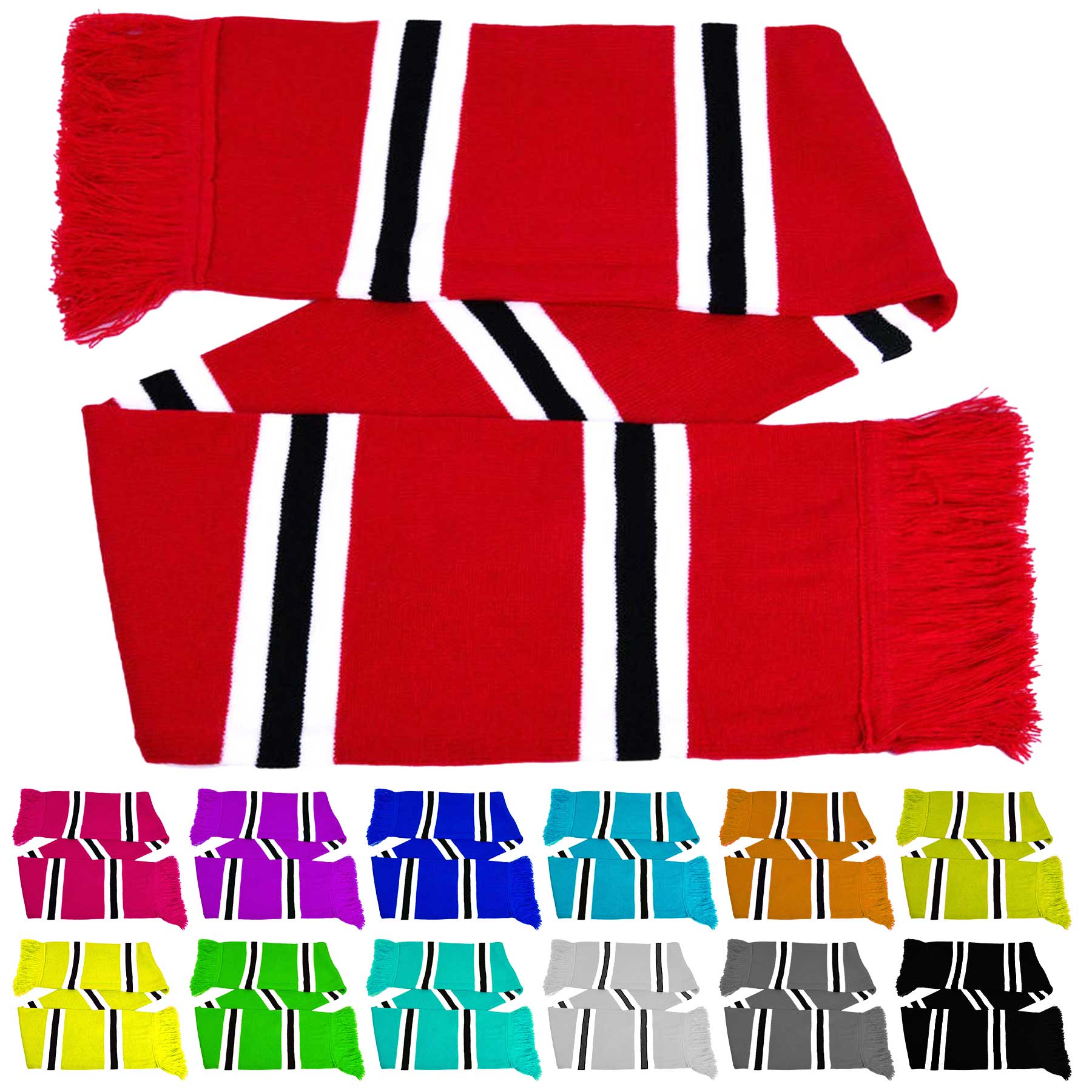 Jacquard Knitting Sports Fan Scarf 2