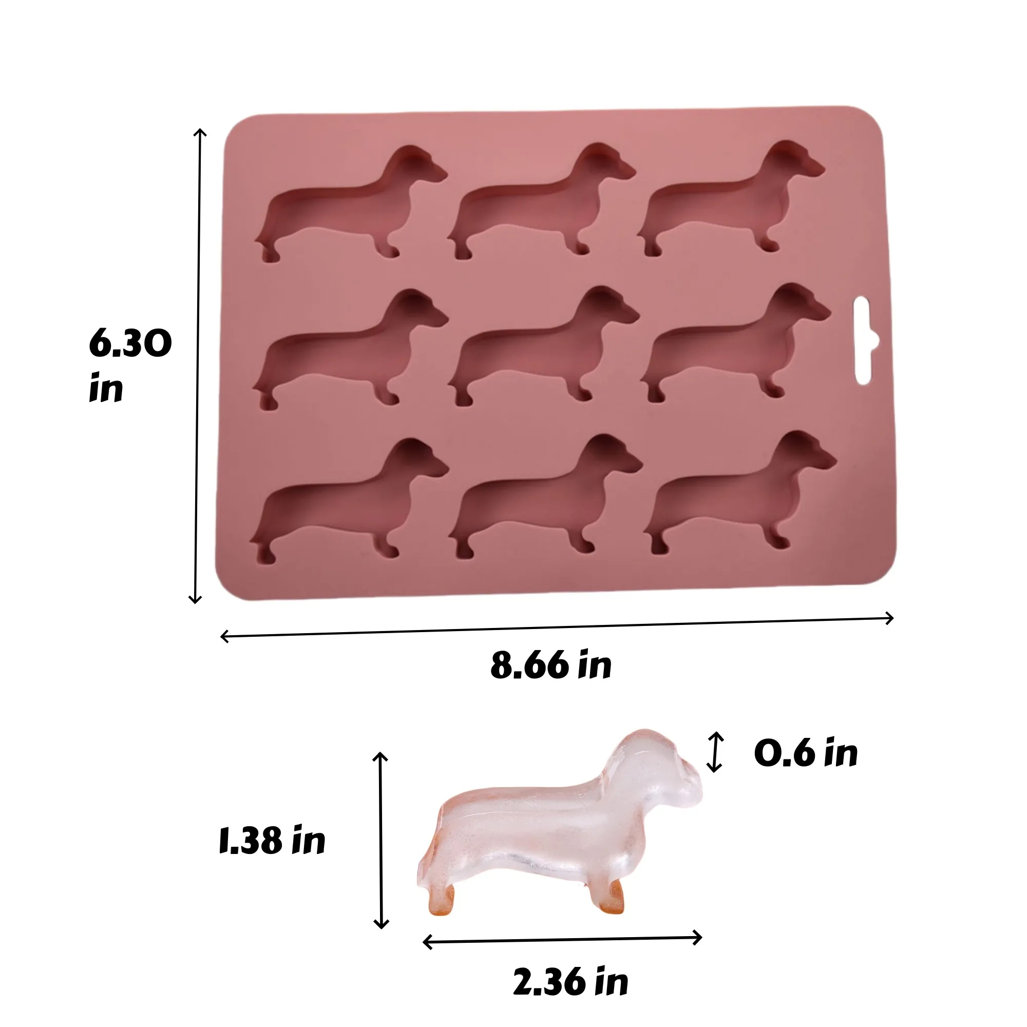 Cute Dachshund - Designed Silicone Ice Tray 3