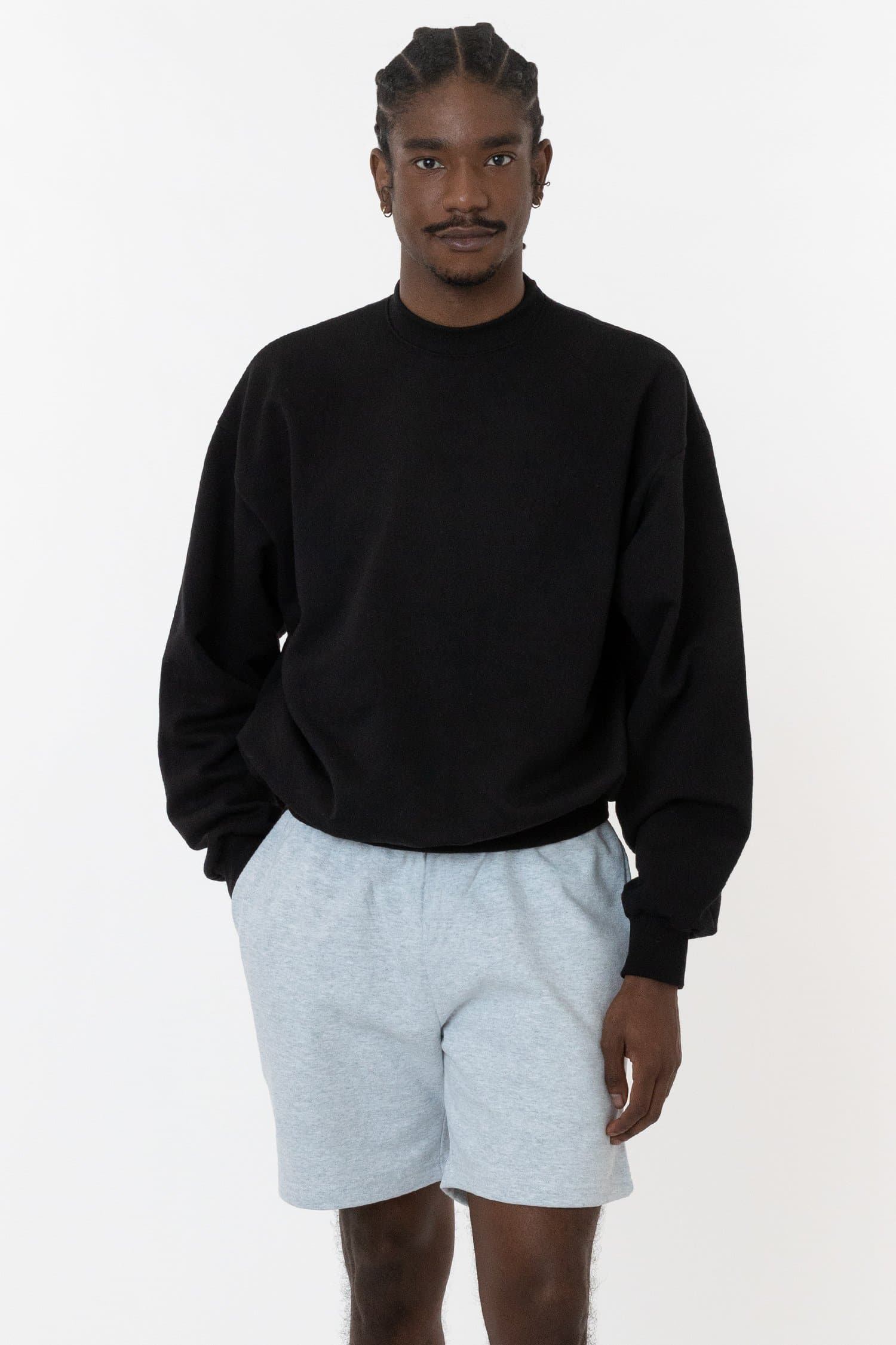 10 OZ MID-WEIGHT POLY COTTON FLEECE WIDE CREW 16