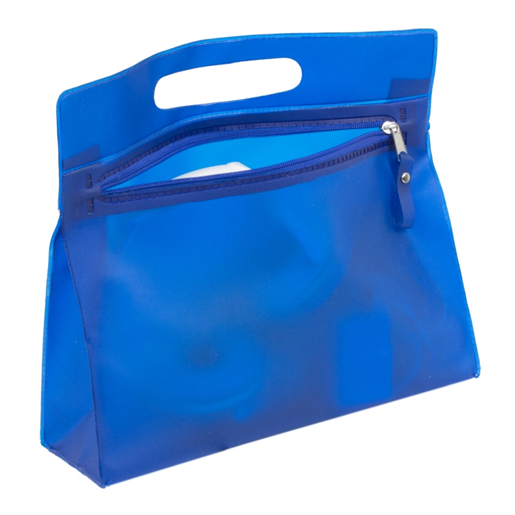 9-1/2" W x 8-1/4"H - "Bermuda" Vinyl Travel Pouch with Zipper 9