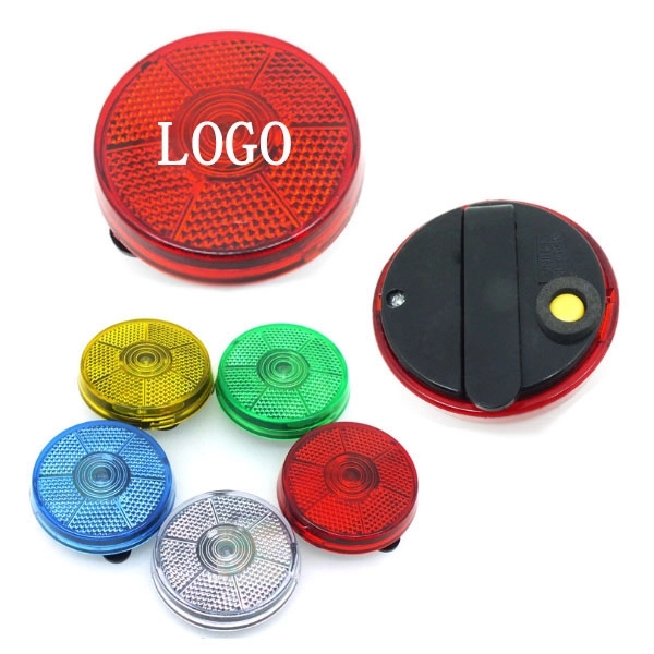 Round Blinking Light with Back Clip 8