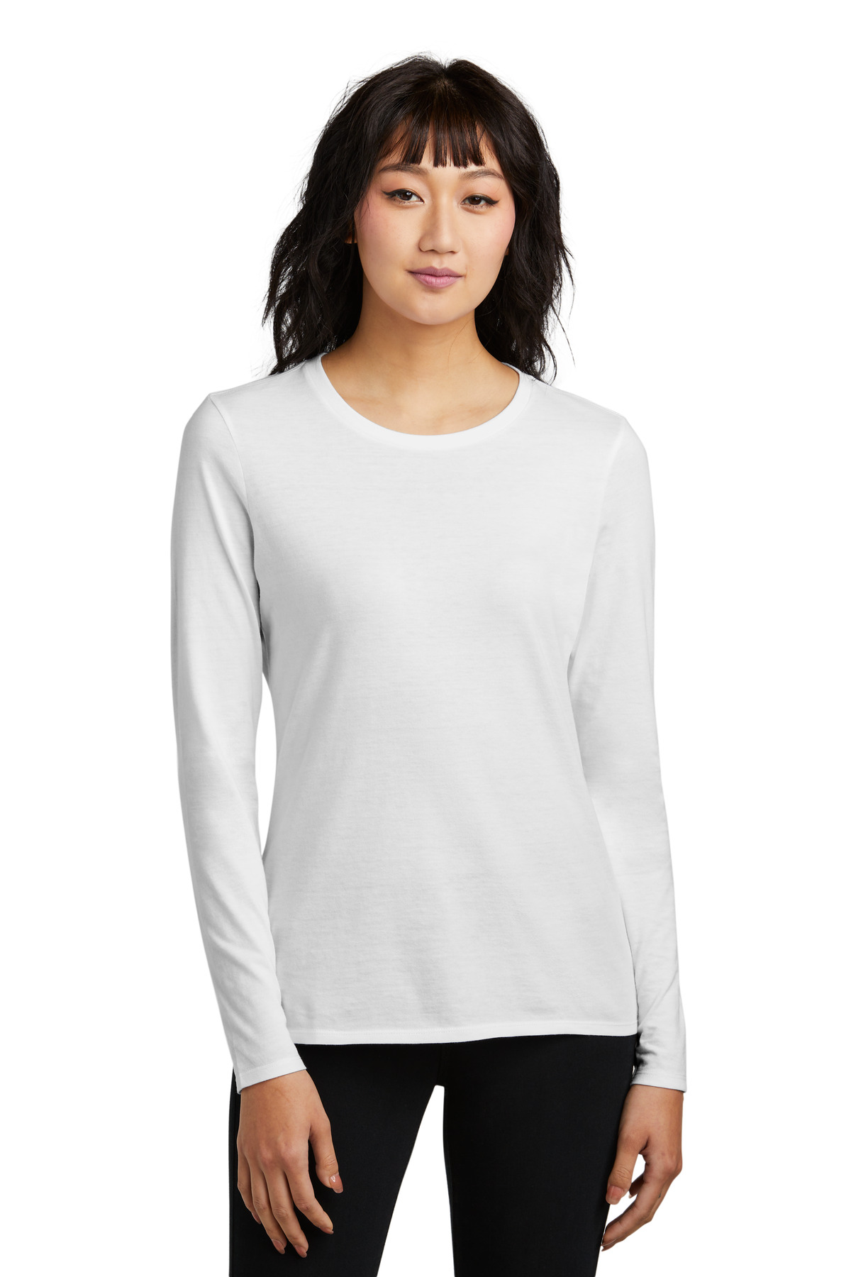 District Women's Perfect Blend CVC Long Sleeve Tee DT110 49