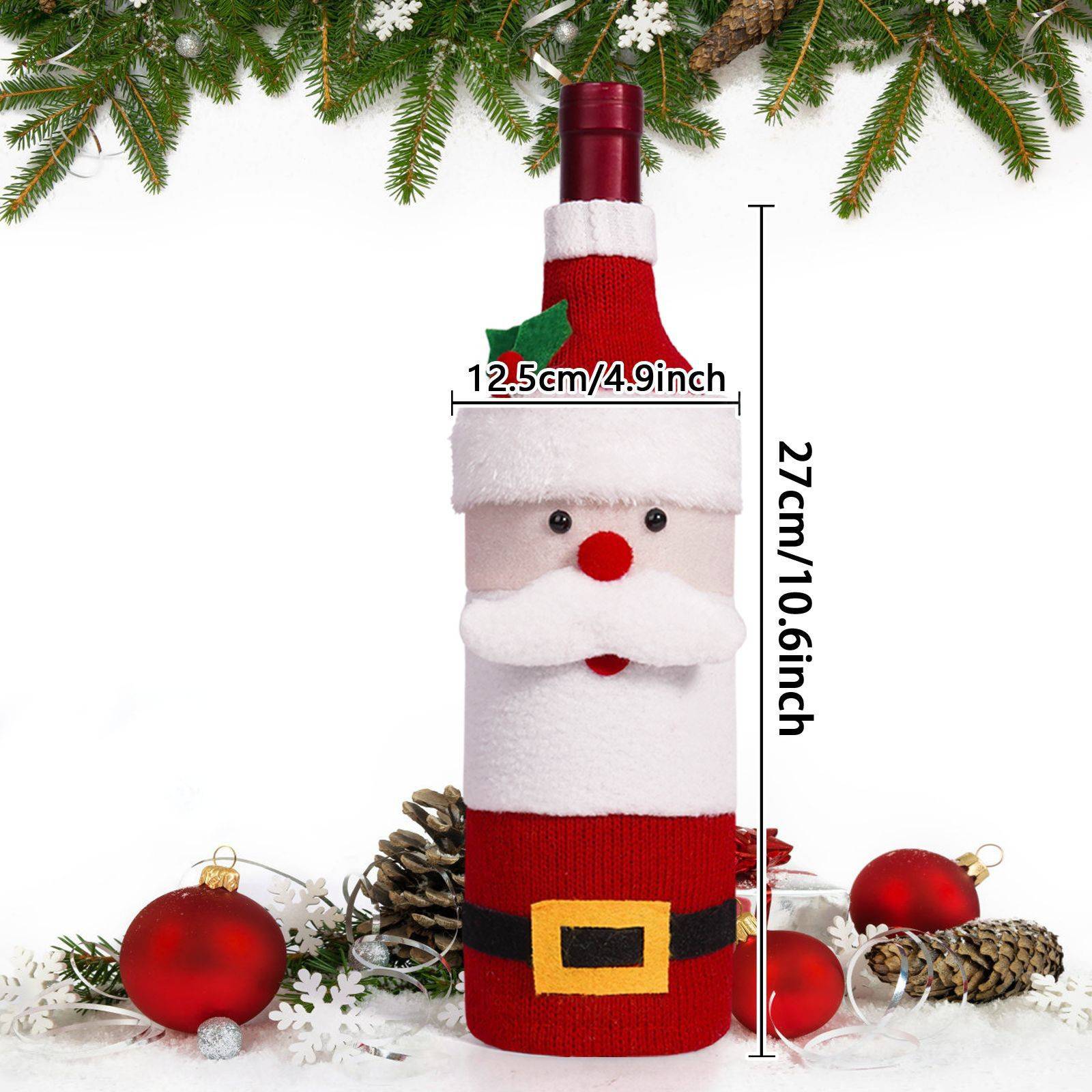 Cute Christmas Sweater Wine Bottle Cover 6