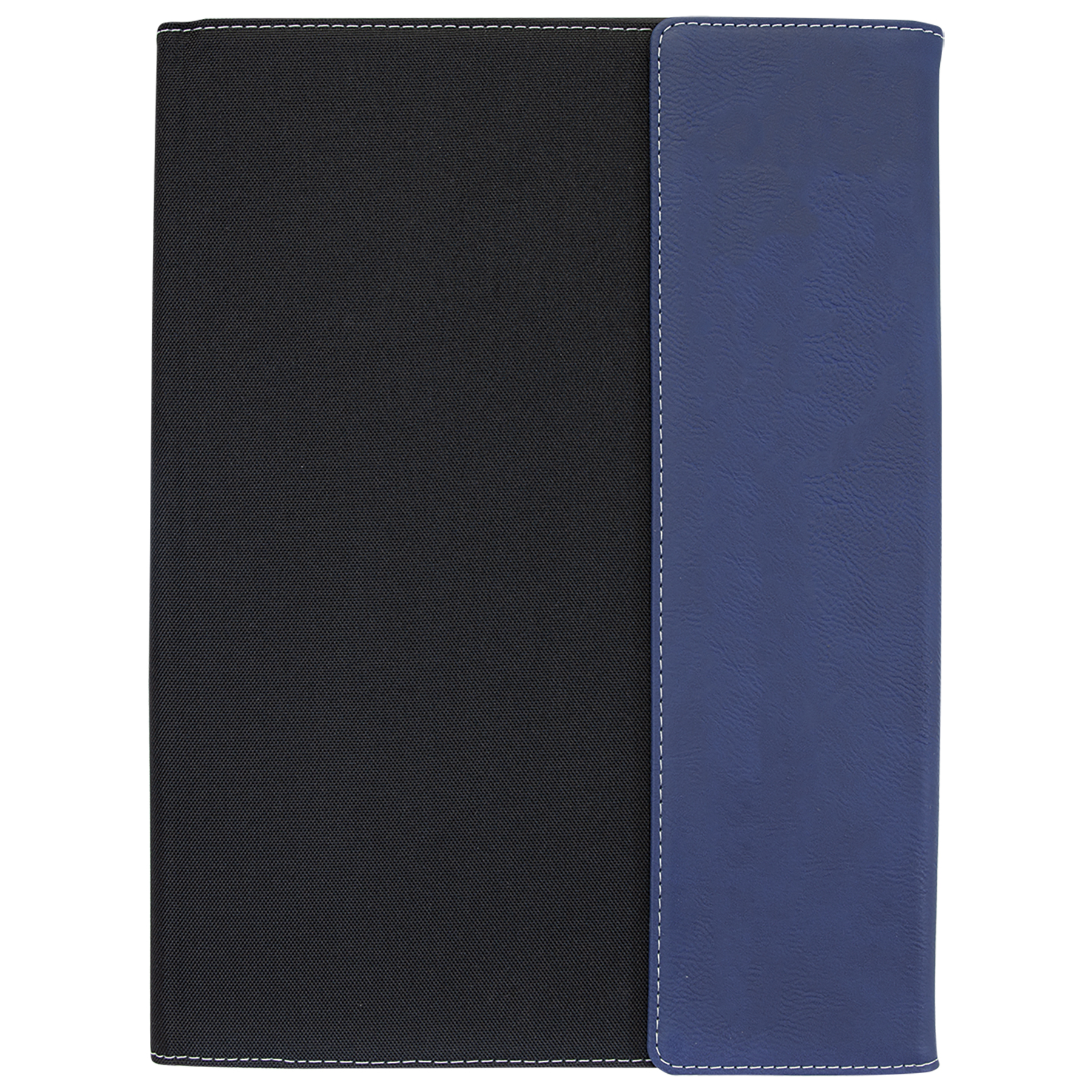 9" x 12" Blue/Silver Leatherette & Black Canvas Portfolio 3