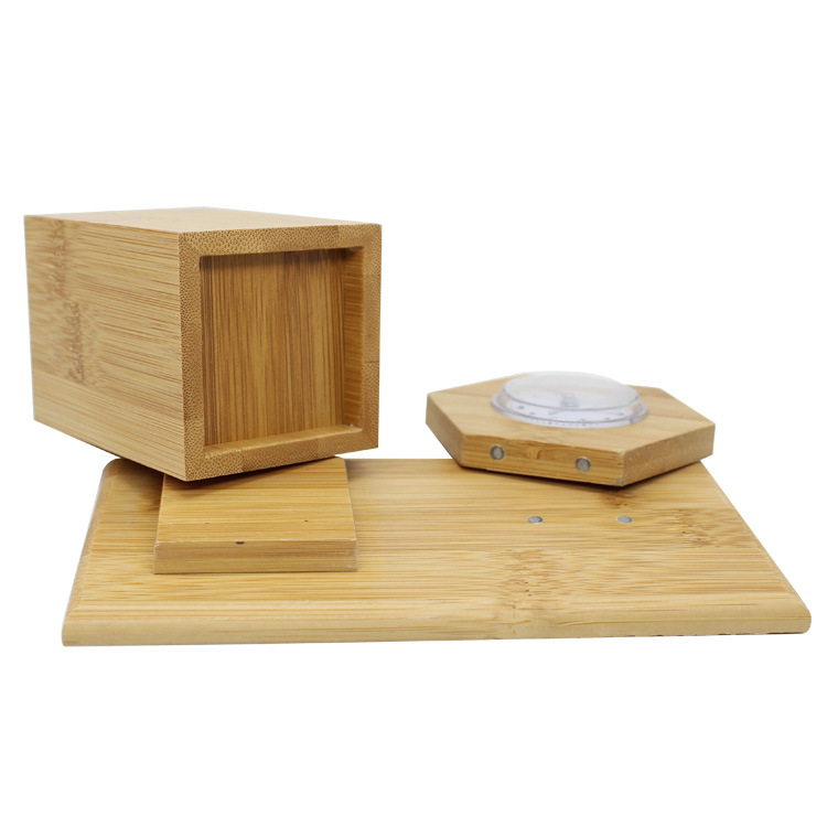Wooden Pen Holder With Digital Clock 4