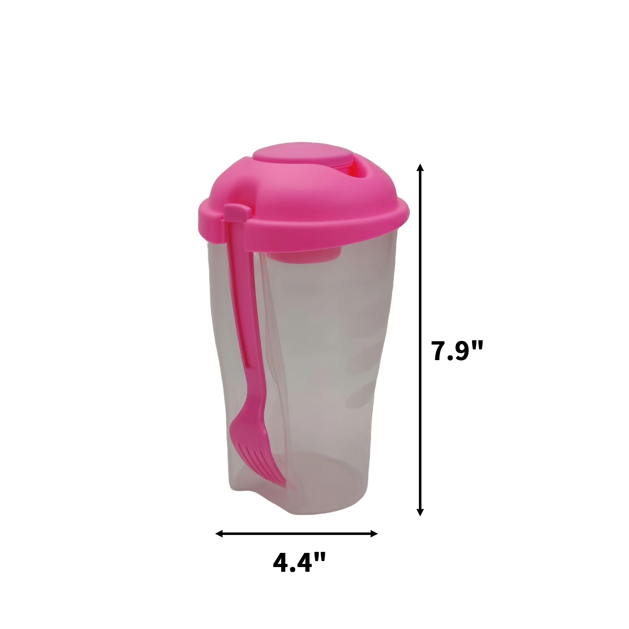 Three Piece Salad Shaker Container With Cup Fork 2