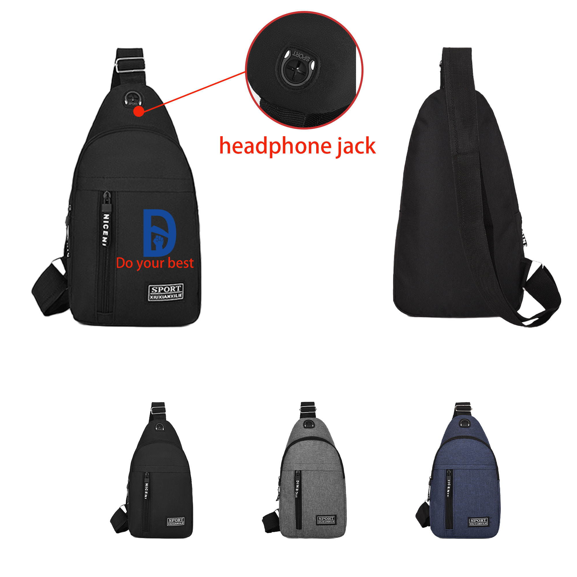 Sling Travel Hiking Chest Backpack MOQ 100 2