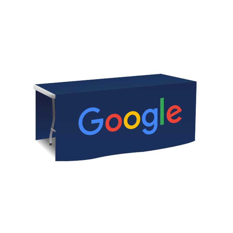 72 in. x 88 in. PolyKnit™ Table Drop (Full Color Logo) 45