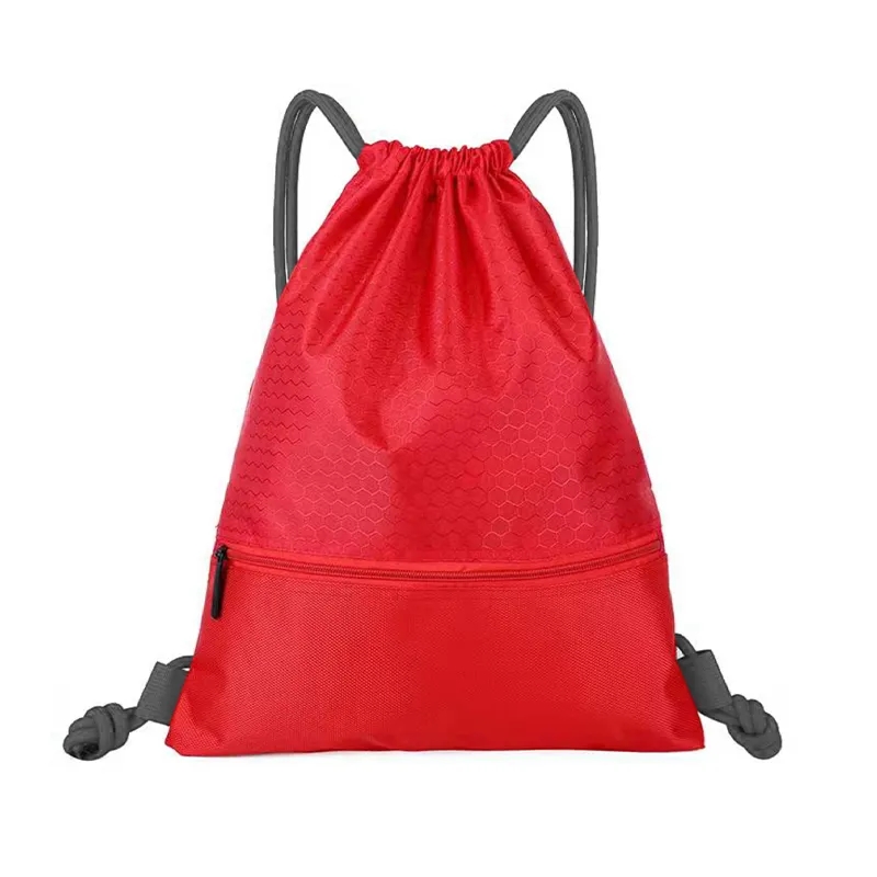 Drawstring Backpack With Zip Pocket 4