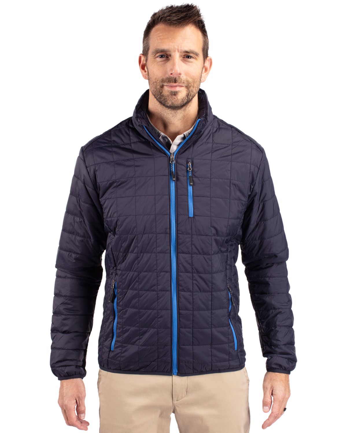 Cutter & Buck Rainier Recycled Insulated Puffer Mens Full Zip Jacket 88
