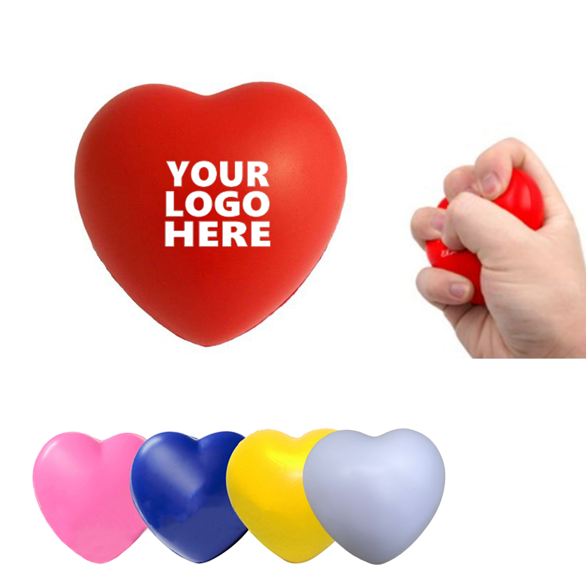 Mini Heart Shaped Foam Stress Relief Balls MOQ 100 2