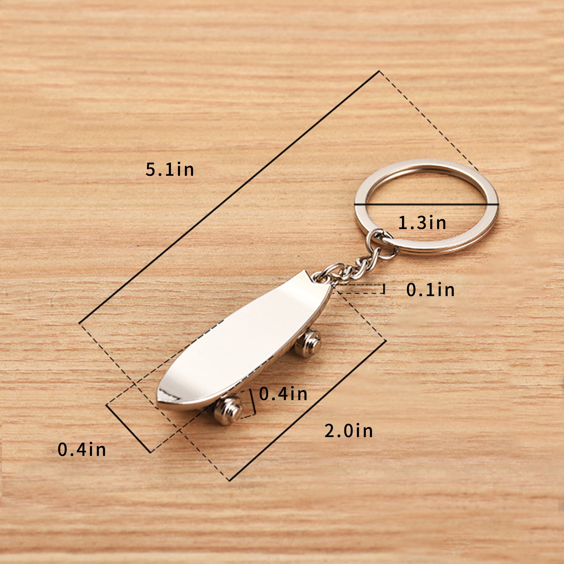 Custom Fingertip Skateboard Keychain 9