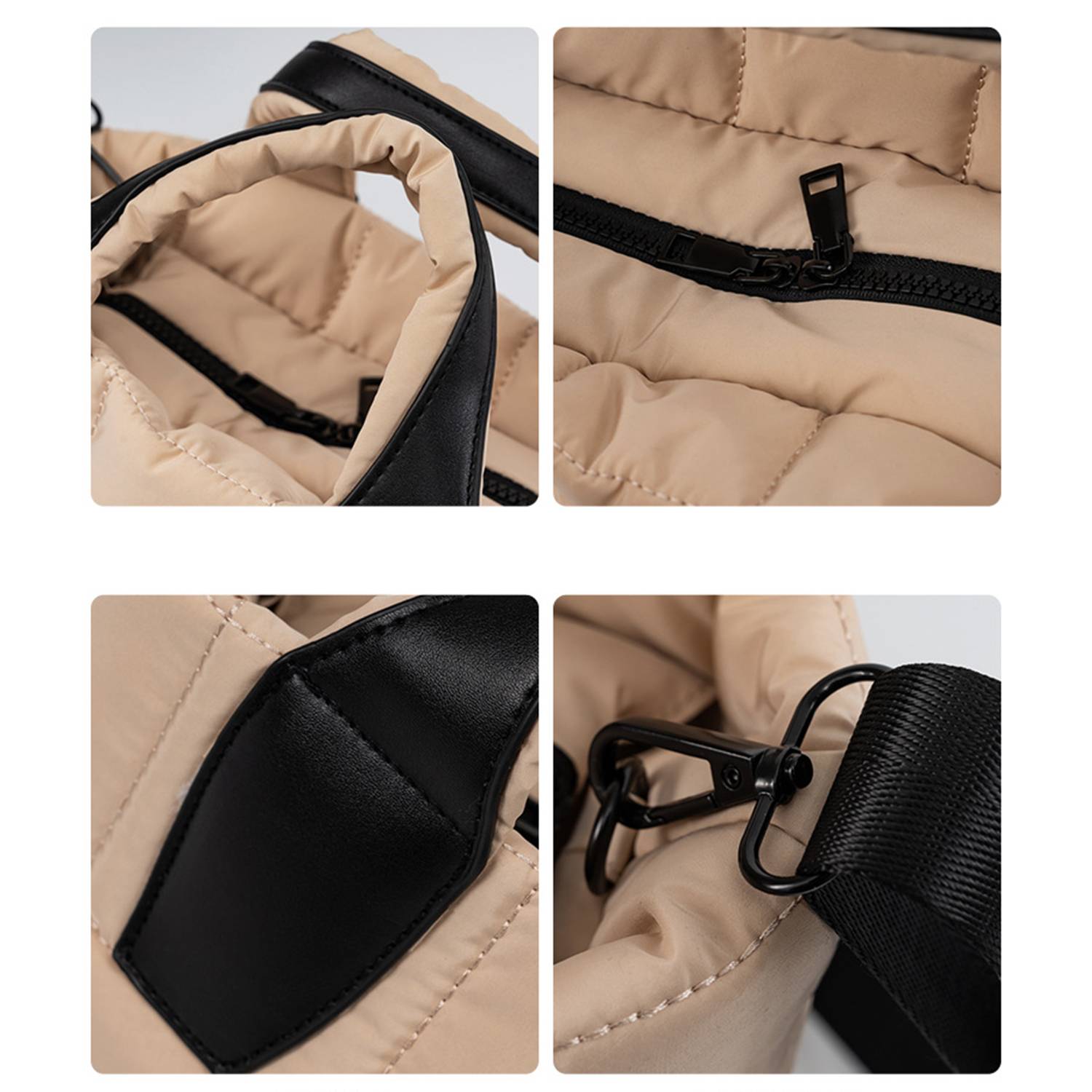 Quilted Small Puffer Tote Bag 3